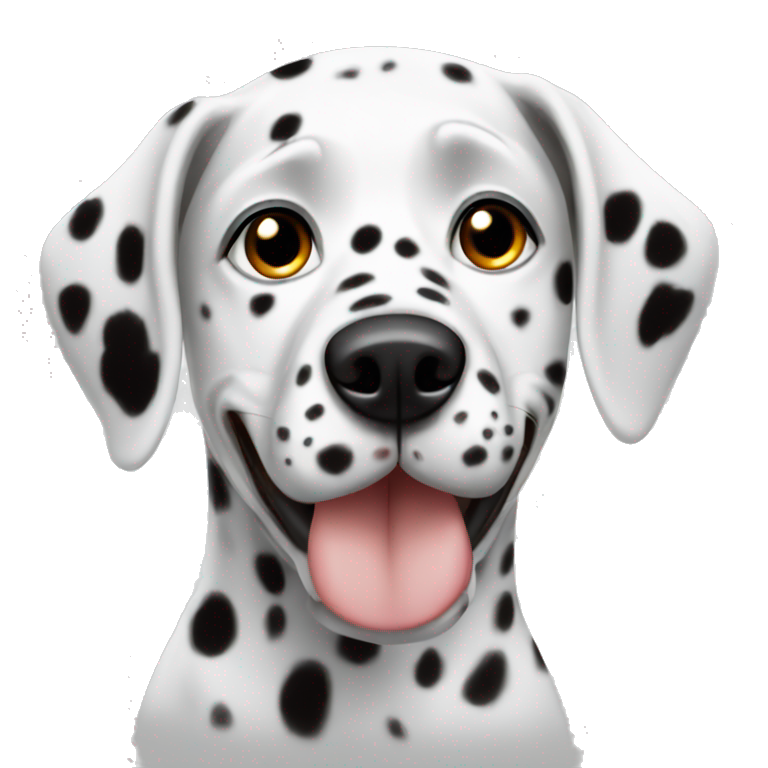 Dalmatian with black eye markings emoji