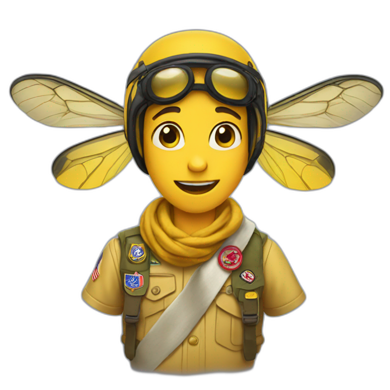 wasp with a boy scout scarf emoji