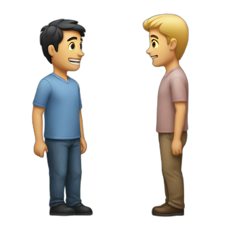 a man talking to another person emoji