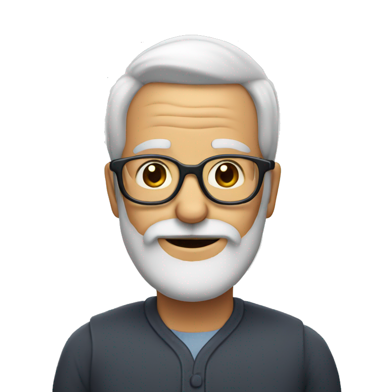 old man with beard and glasses emoji