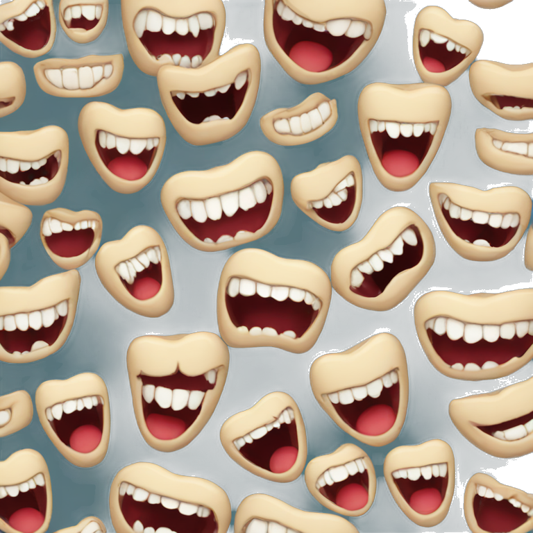 a lot of sharp teeth emoji