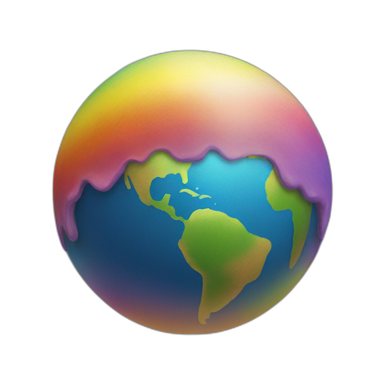 earth, rainbow colors emoji