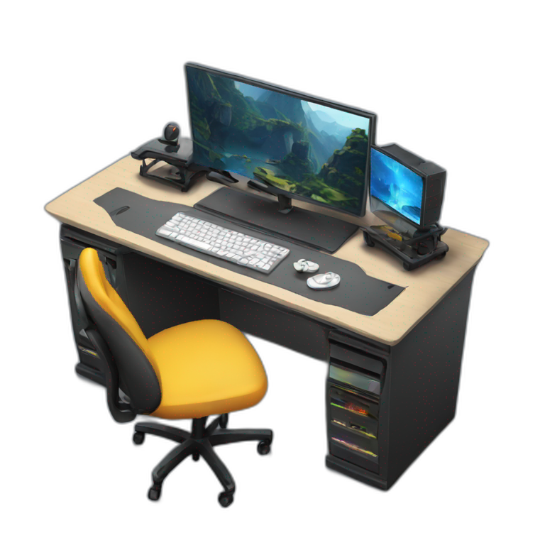 gaming desk setup emoji