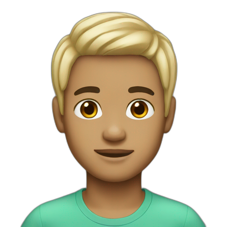boy light skin black hair emoji
