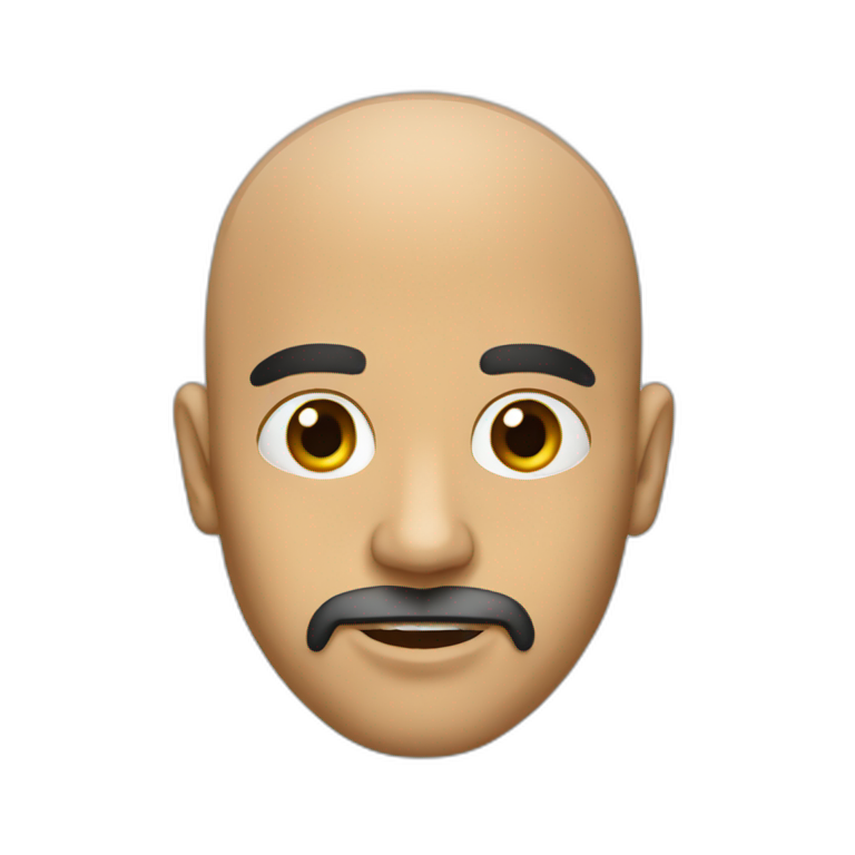 Cuban bald guy with beard emoji