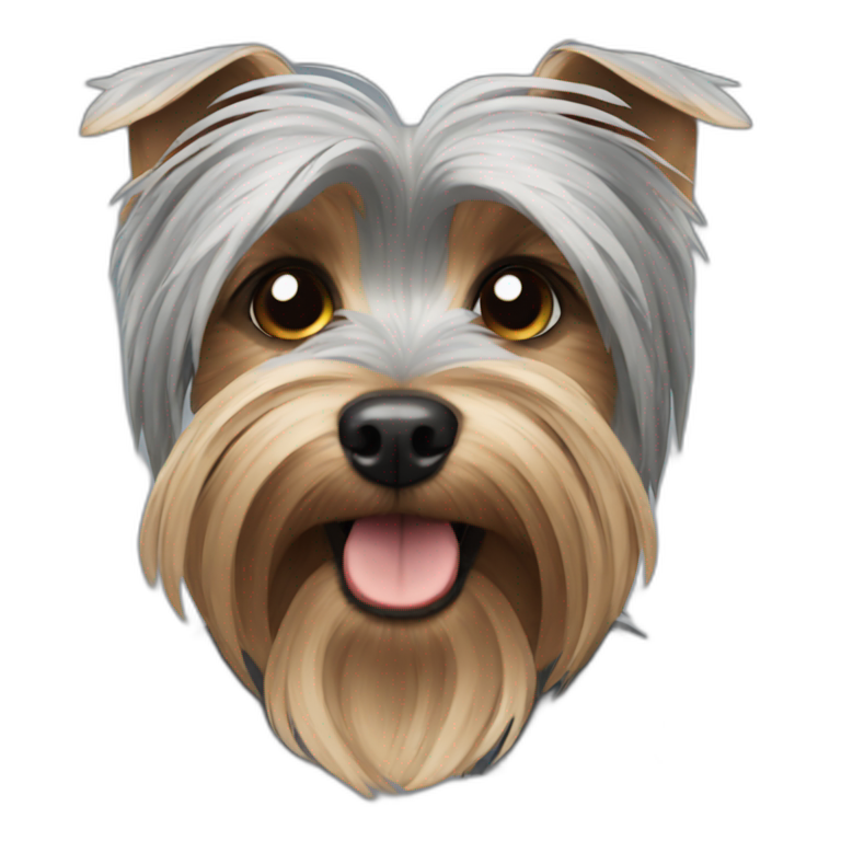 Grey Yorkshire terrier emoji