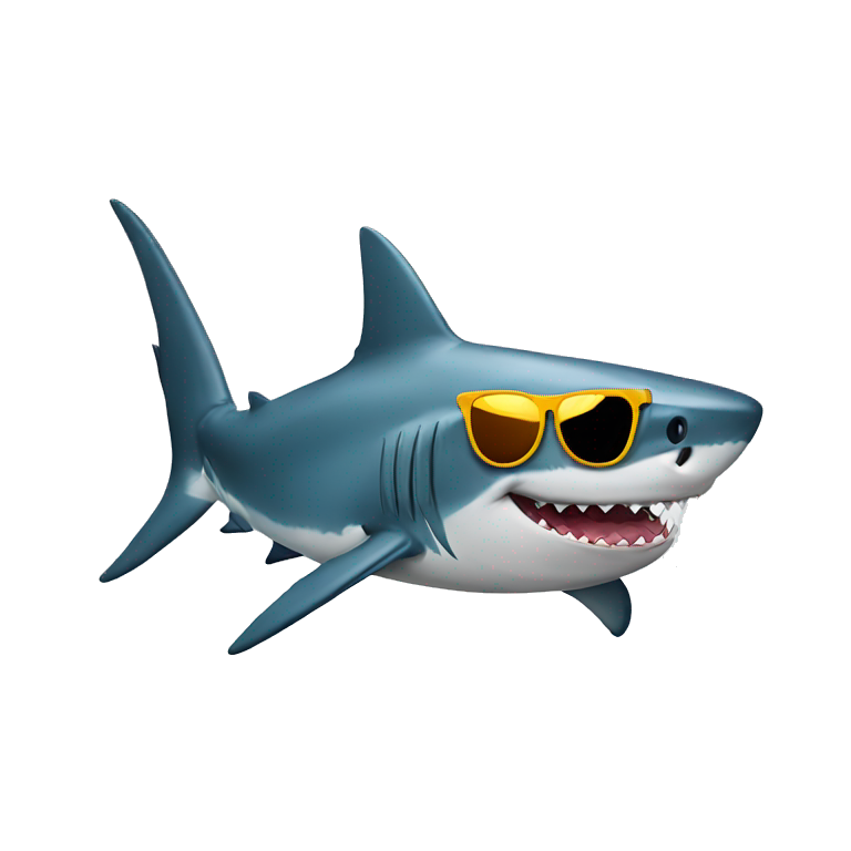 Shark wearing sunglasses emoji