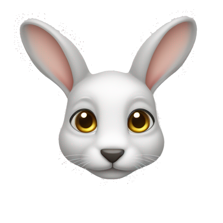 conejo blanco con ojos celestes emoji