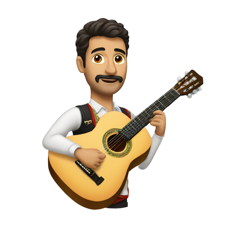 spanish dressed guitar player emoji
