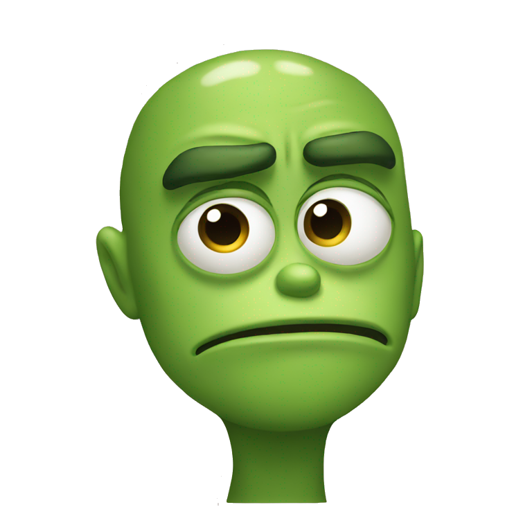sad face of pepe emoji