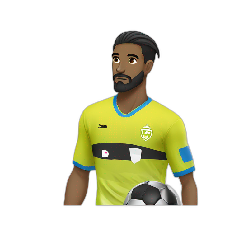 solo soccer player in uniform emoji