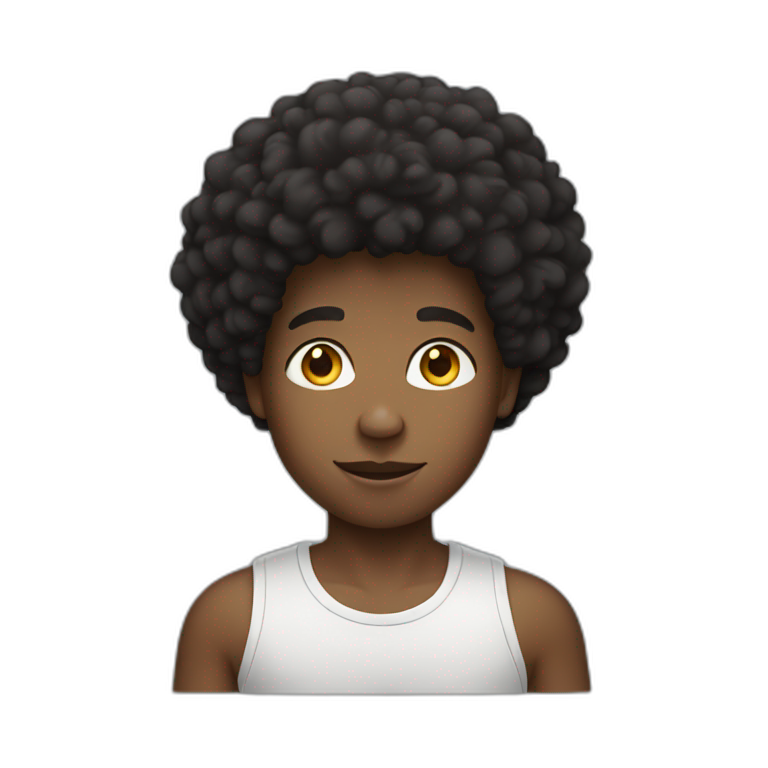 afro boy emoji
