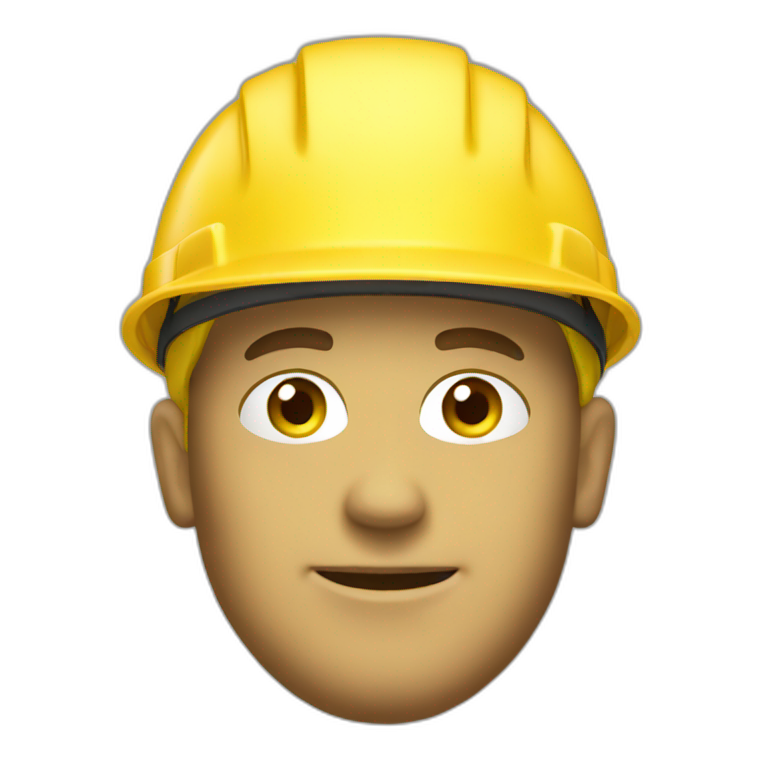 Yellow helmet construction emoji