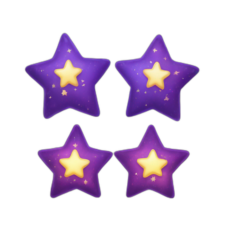 three magic stars emoji