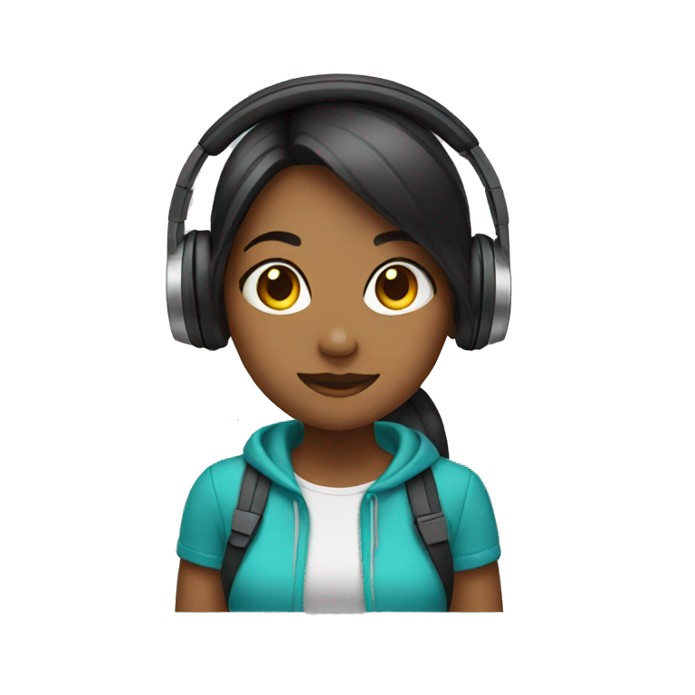 Girl with headphones emoji