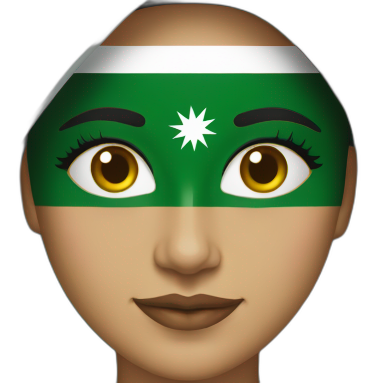 Priyanka pakistan flag face emoji