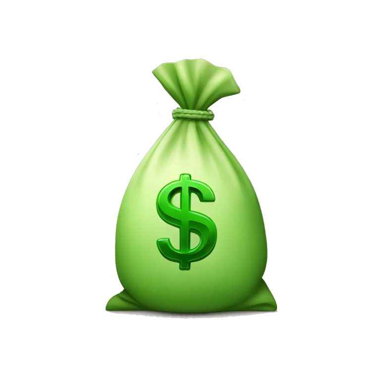Money bag with green dollar sign emoji