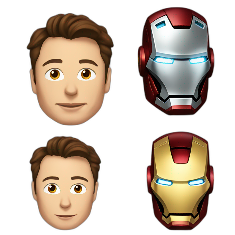 Elon musk as ironman emoji