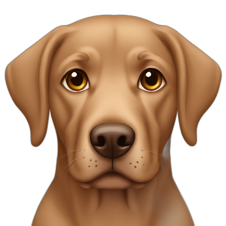 brown eyes brown labrador dog emoji