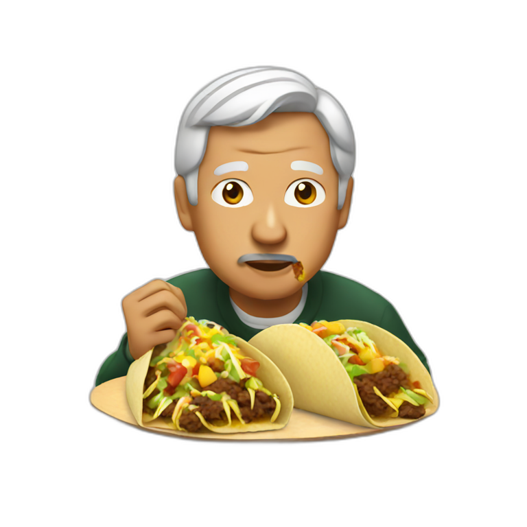 AMLO eating tacos emoji