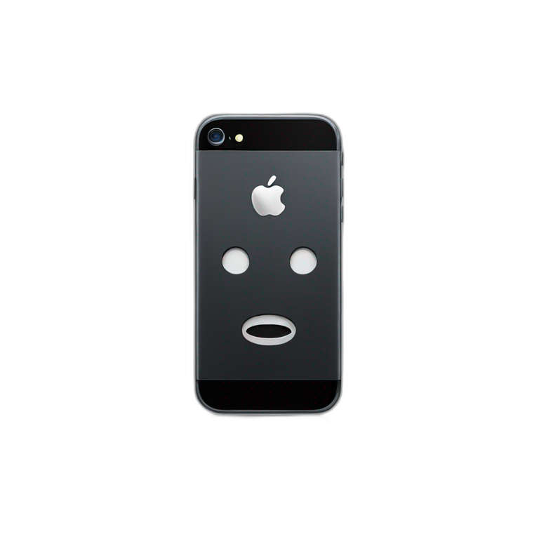 the phone appel iPhone the back black titan emoji