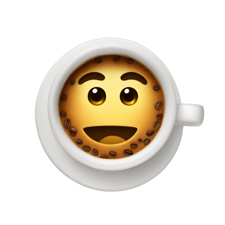 emoji with coffee eyes  emoji