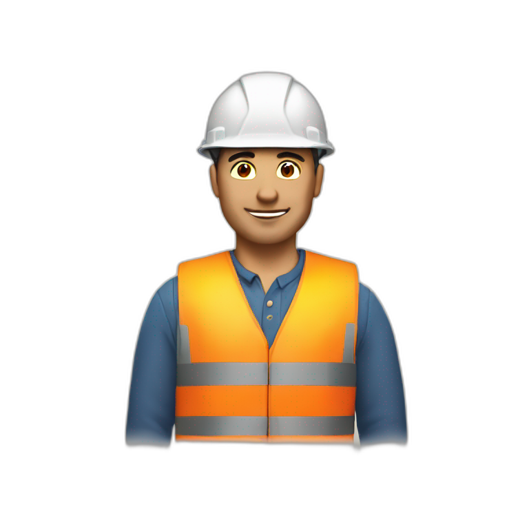 man close to road works emoji