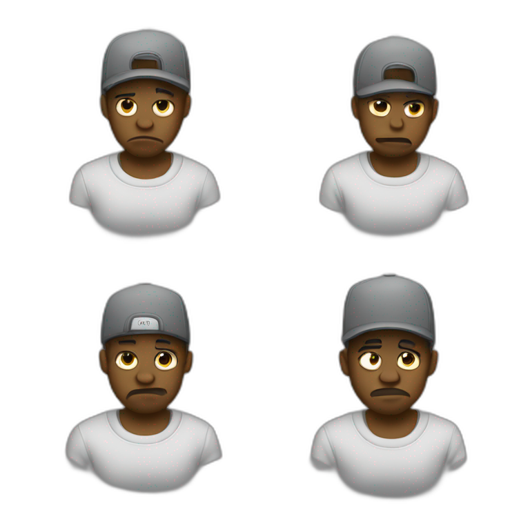 4 emotions happy sad neutral angry grey scale rappers emoji