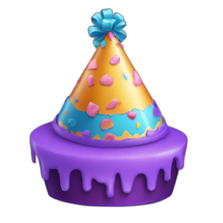 sad birthday hat emoji