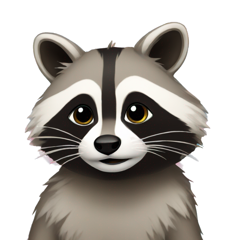 trans flag raccoon emoji
