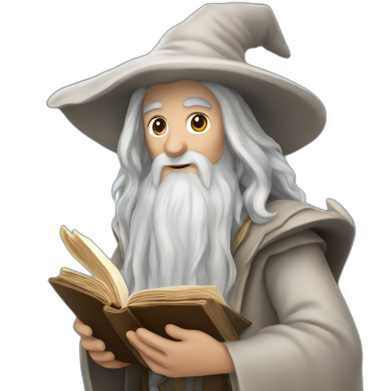 gandalf holding an enchanted book emoji