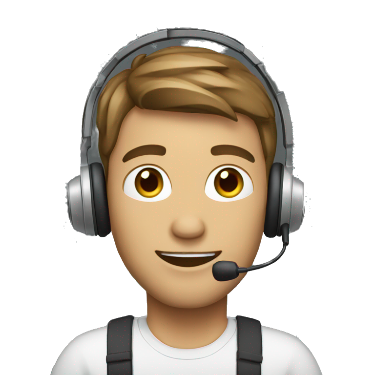 guy with a headset emoji