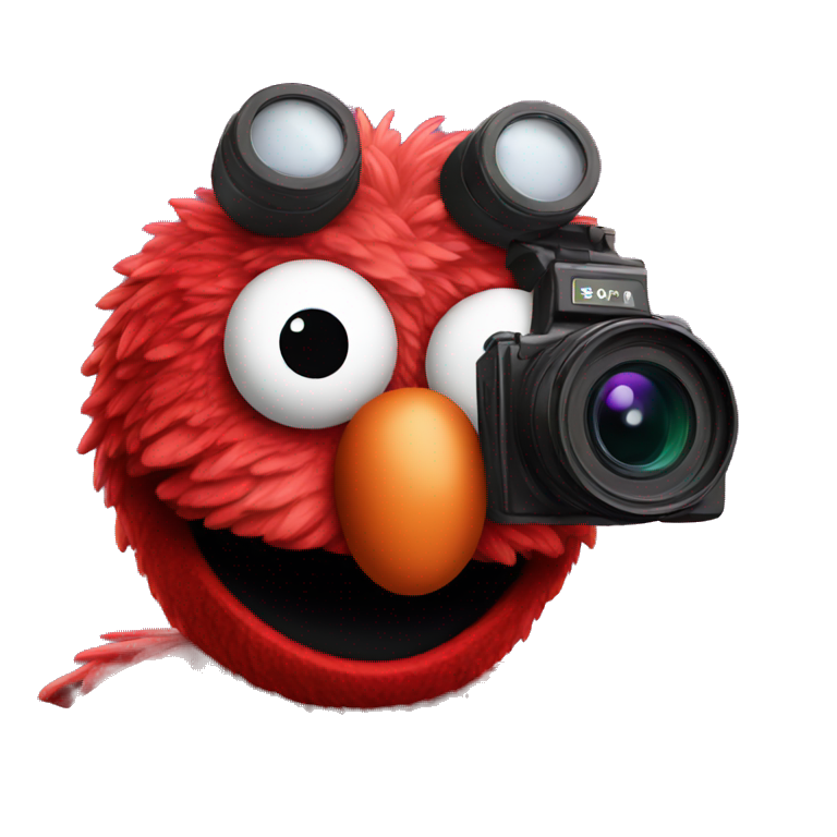 elmo with camera emoji