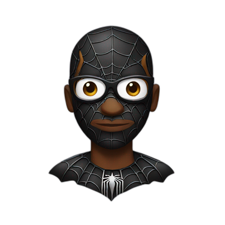 Black spiderman  emoji