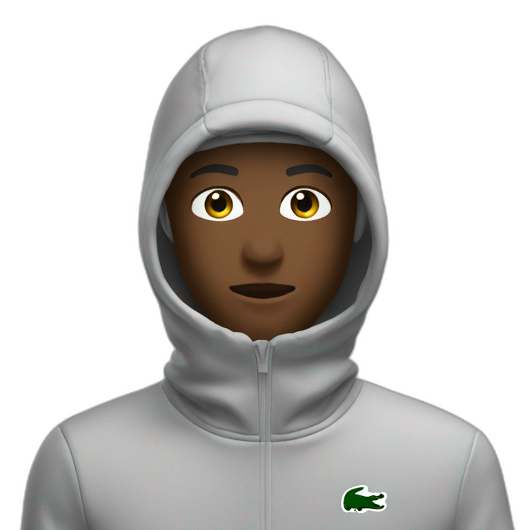 Black boy lacoste balaclava with lacoste emoji