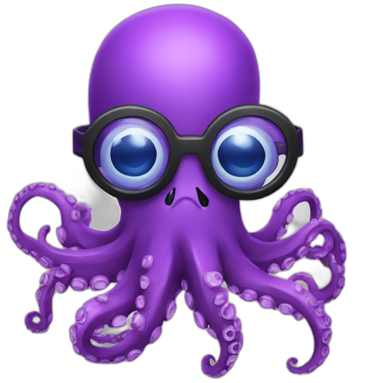 Octopus Computer Engineer purple octopus emoji