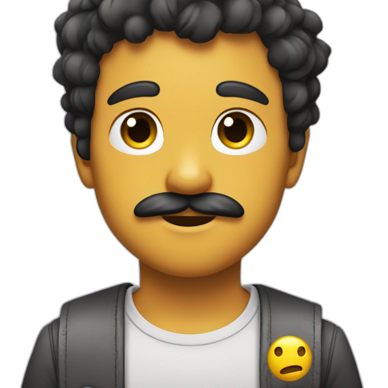 jeune homme moustachu emoji