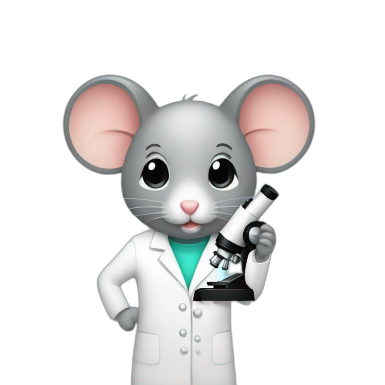 mice with a lab coat and a microscope emoji