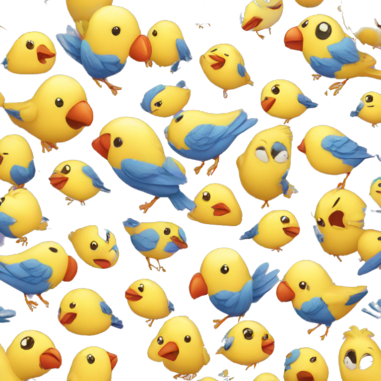 little cute birds emoji