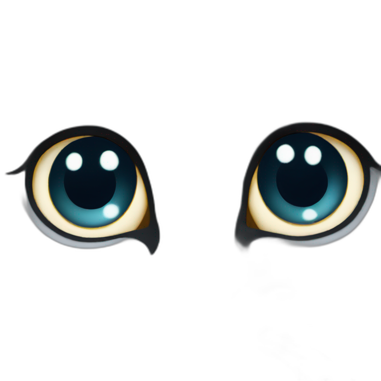 Grey cat with big eyes  emoji