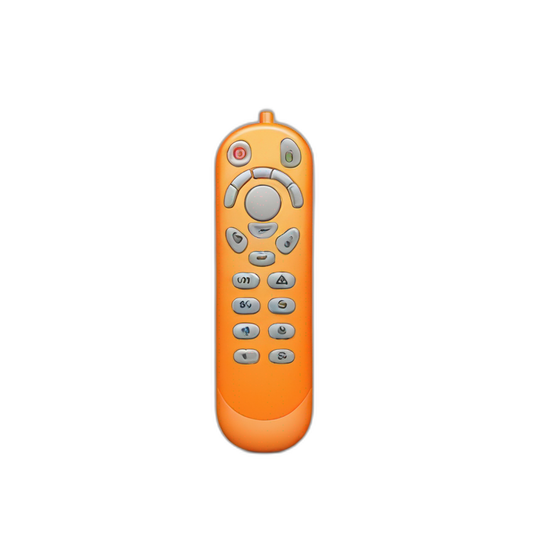 Remote control in orange colour  emoji