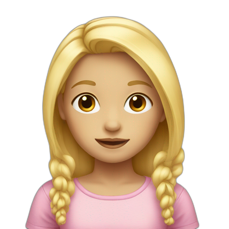 blonde little girl emoji