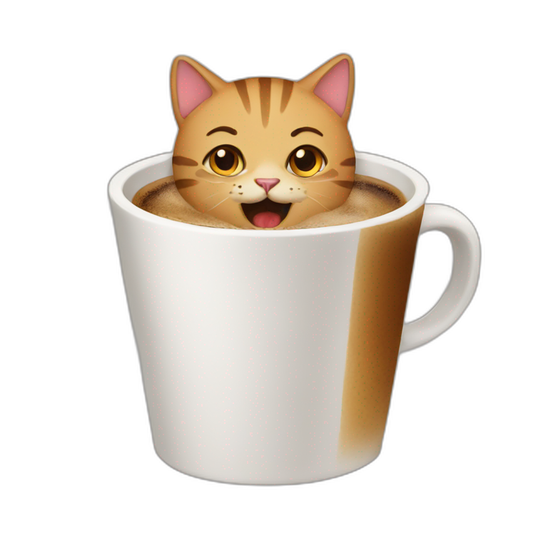 Coffee cat emoji