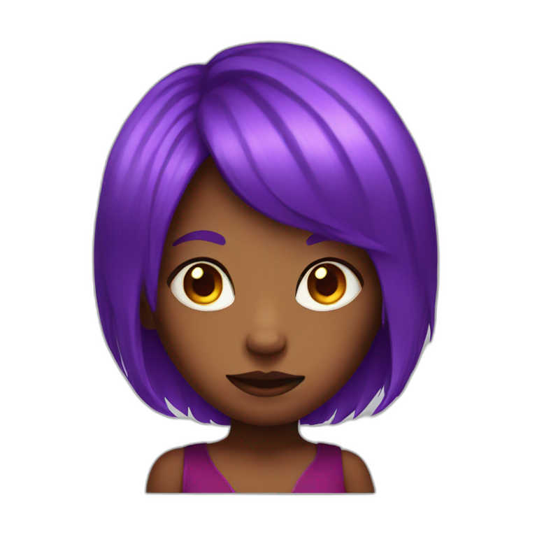 devil girl with purple hair emoji