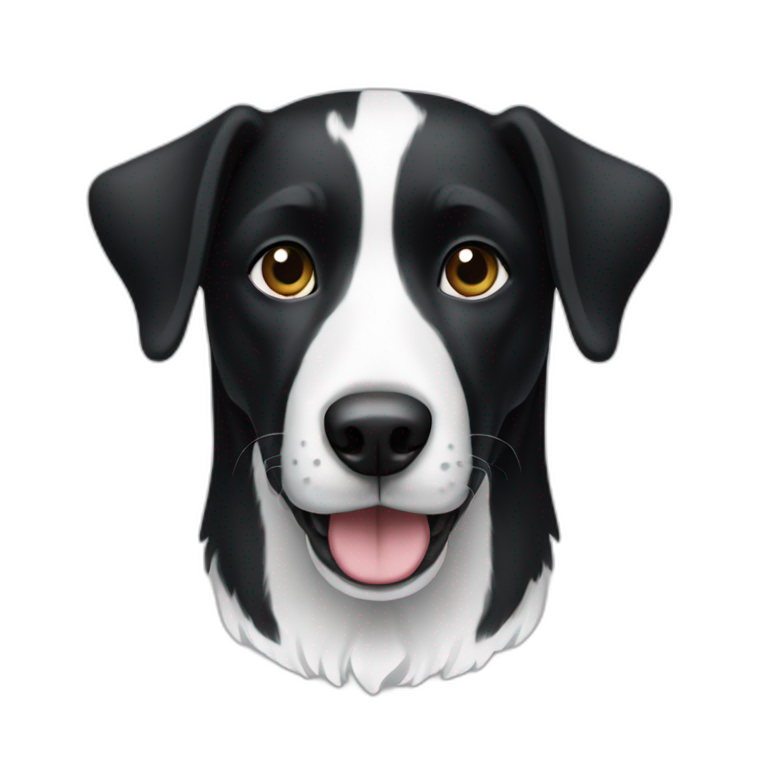 black and white dog spotted emoji