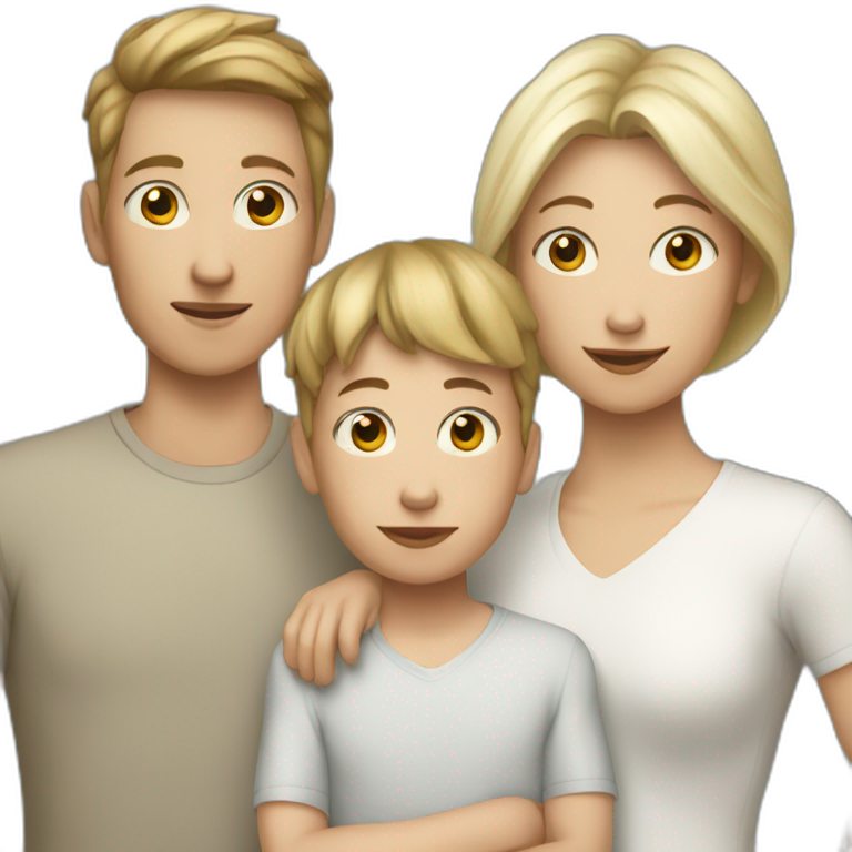a  mother with white skin and three white skin boys emoji