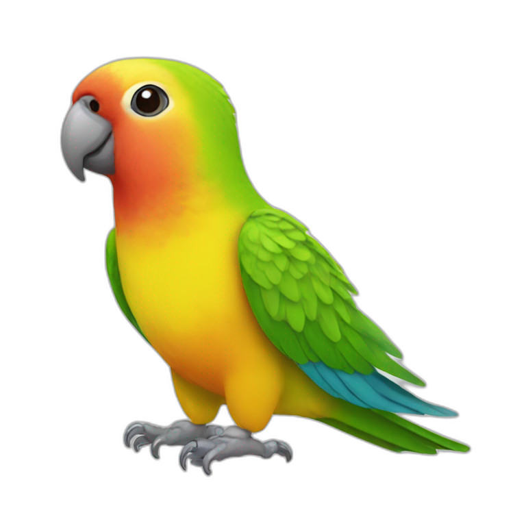 Parrot lovebird emoji
