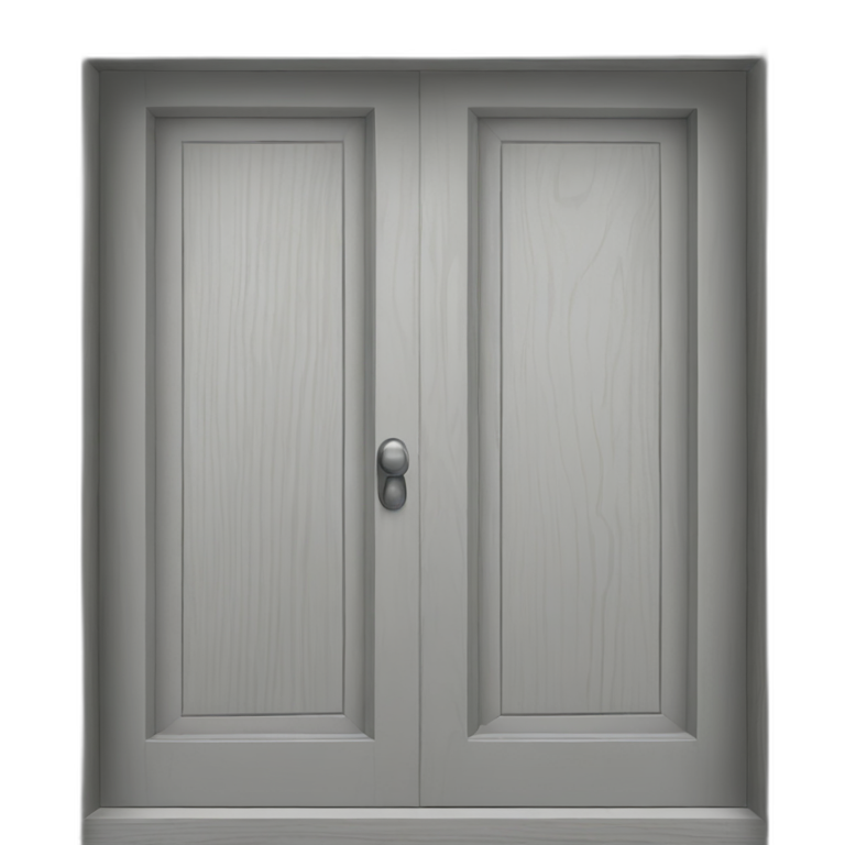 light gray wooden open door emoji