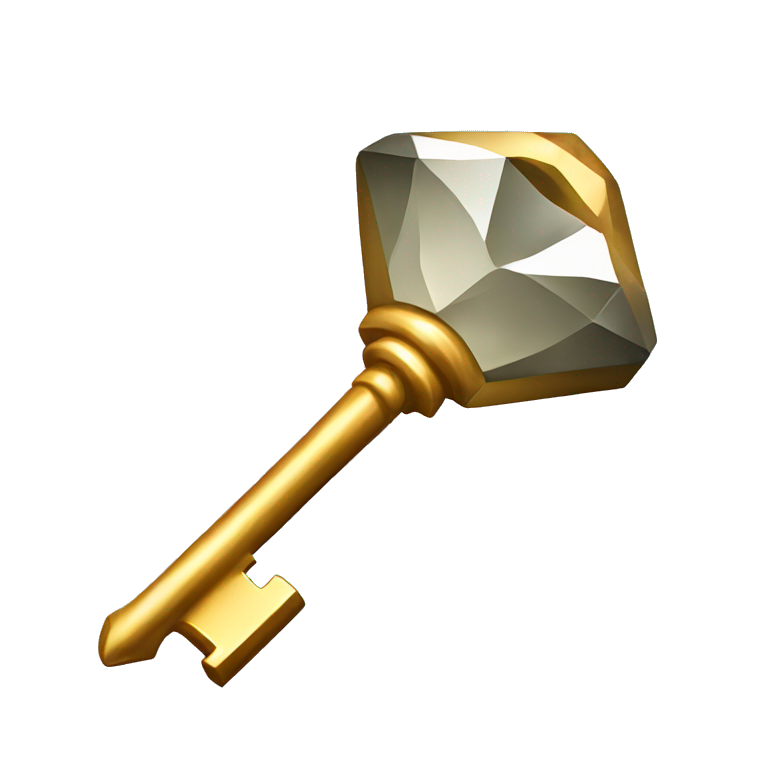 stone diamond key emoji