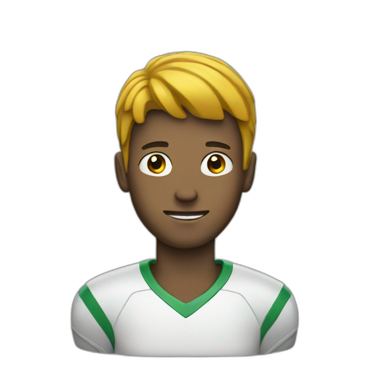 guy with football head emoji